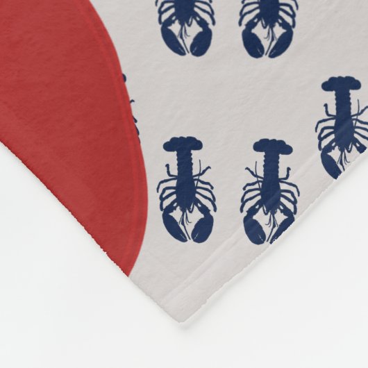 Red Lobster Boy's Name Personalized Fleece Deken (Hoek)