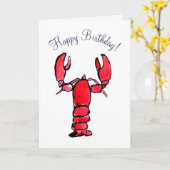 Red Lobster Card Sjabloon (Gele Bloem)