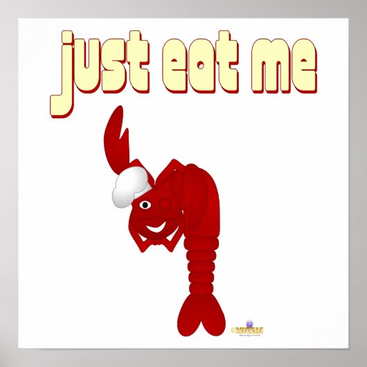 Red Lobster Chef eet me gewoon Poster (Voorkant)