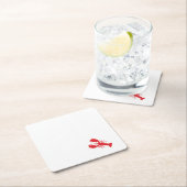 Red Lobster Coastal Beach Ocean Maine Fun Kartonnen Onderzetters (Insitu)