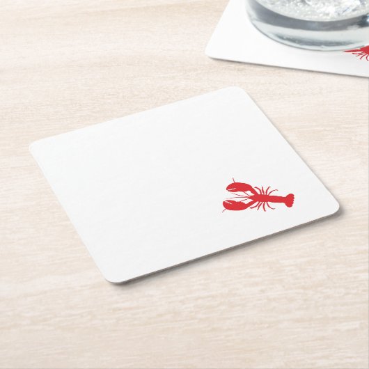 Red Lobster Coastal Beach Ocean Maine Fun Kartonnen Onderzetters (Schuin)