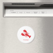 Red Lobster Coastal Beach Ocean Maine Fun Magneet (Insitu (Vaatwasser))