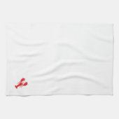 Red Lobster Coastal Beach Ocean Maine Fun Theedoek (Horizontaal)