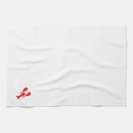 Red Lobster Coastal Beach Ocean Maine Fun Theedoek (Horizontaal)