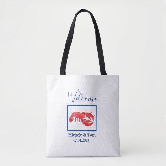 Red Lobster Destination Wedding Welcome Tote Bag (Voorkant)