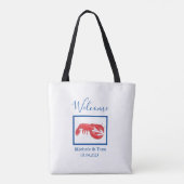 Red Lobster Destination Wedding Welcome Tote Bag (Achterkant)
