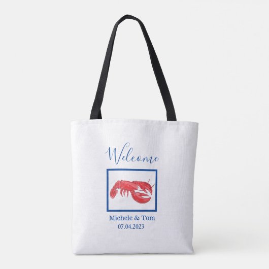 Red Lobster Destination Wedding Welcome Tote Bag (Achterkant)