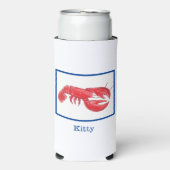 Red Lobster gepersonaliseerd Seltzer Blikjeskoeler (Seltzer Voorkant)