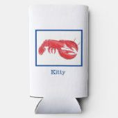 Red Lobster gepersonaliseerd Seltzer Blikjeskoeler (Achterkant)