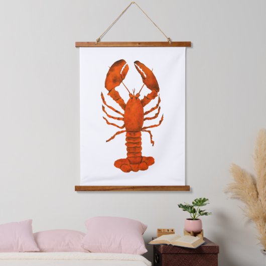 Red Lobster Hangend Wandkleed (Slaapkamer)