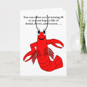 Red Lobster Humoureuze 30e verjaardag Kaart (Voorkant)