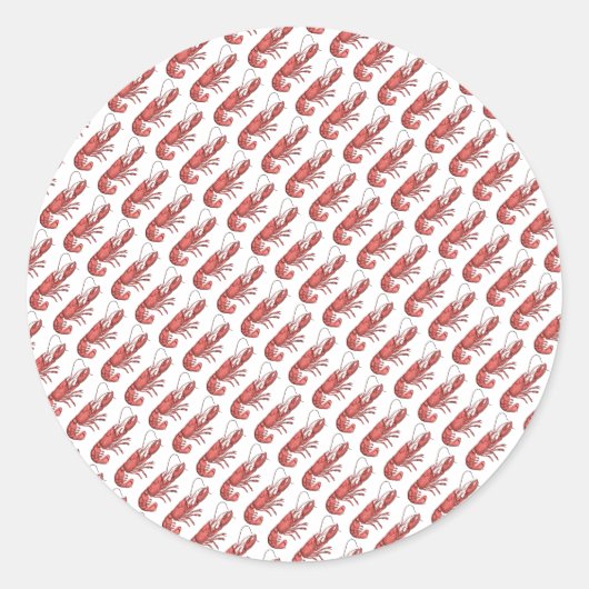 Red Lobster Image Design Ronde Sticker (Voorkant)