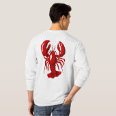Red Lobster Mannen Long Slapt T-shirt (Achterkant volledig)