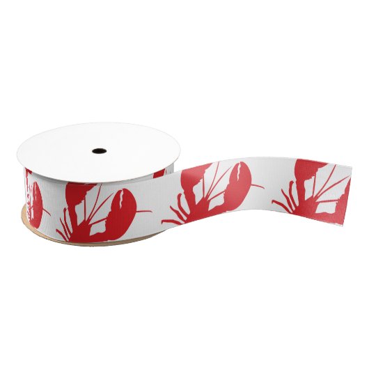 Red Lobster Modern Coastal Travel Fun Grosgrain Lint (Spoel)