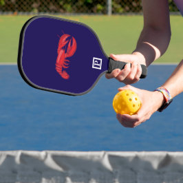 Red Lobster Monogram Navy Pickleball Paddle