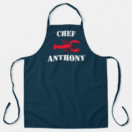 Red Lobster Nautical Navy Blue Specialized Chef Schort