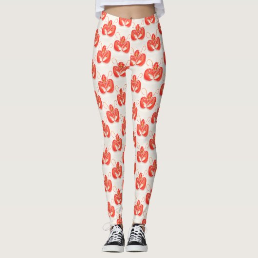 Red Lobster Pattern Leggings (Voorkant)