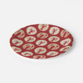Red Lobster Pattern - Nautical Ocean Seafood Papieren Bordje (Gekanteld)