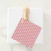 Red Lobster Pattern Preppy Coastal Gift Wrap Fun Bedankjes Labels (In situ)