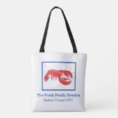 Red Lobster persoonlijke gezinshereniging Tote Bag (Achterkant)