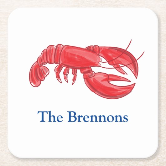 Red Lobster Persoonlijke Partij Kartonnen Onderzetters (Voorkant)