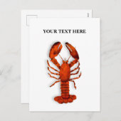 Red Lobster Postcard Feestdagenkaart (Voorkant / Achterkant)