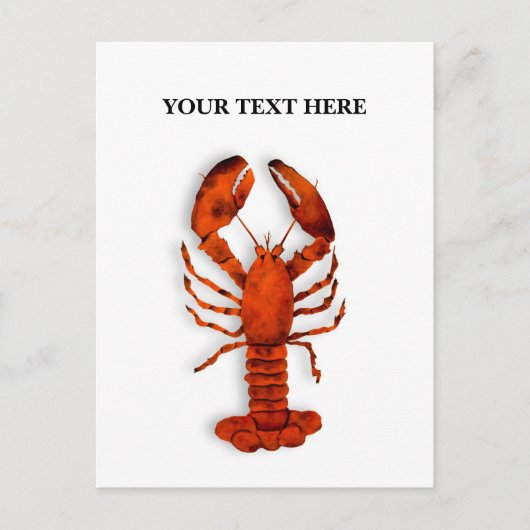 Red Lobster Postcard Feestdagenkaart (Voorkant)