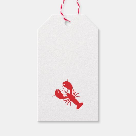 Red Lobster Preppy Coastal Maine Ocean Fun Cadeaulabel (Voorkant)