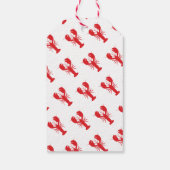 Red Lobster Preppy Coastal Maine Ocean Fun Cadeaulabel (Achterkant)