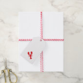 Red Lobster Preppy Coastal Maine Ocean Fun Cadeaulabel (Met Touw)