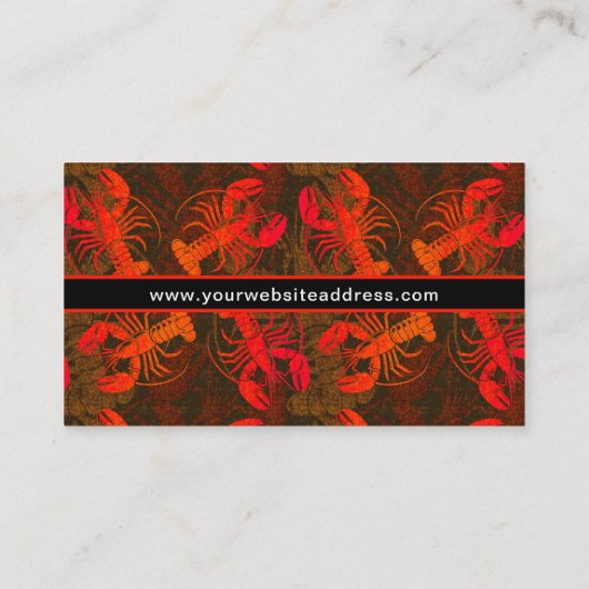 Red Lobster Seafood Restaurant of Maine Resort Visitekaartje (Achterkant)