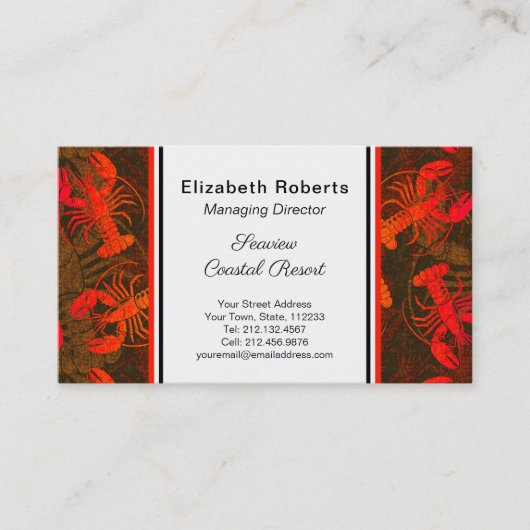 Red Lobster Seafood Restaurant of Maine Resort Visitekaartje (Voorkant)