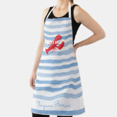 Red Lobster Stripe Waterverf reünie Schort (Insitu)