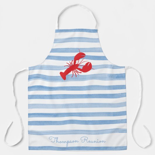 Red Lobster Stripe Waterverf reünie Schort (Voorkant)