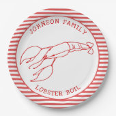 Red Lobster - Summer Party - Lobster Boil Paper Pl Papieren Bordje (Voorkant)