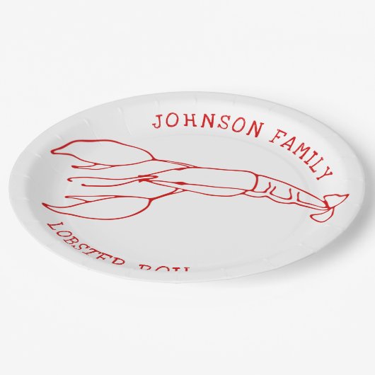 Red Lobster - Summer Party / Lobster Boil Papieren Bordje (Gekanteld)