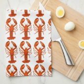 Red Lobster Theedoek (Quarter Fold)