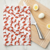 Red Lobster Theedoek (Quarter Fold)