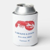 Red Lobster Wedding Favor Blikjeskoeler (Blikje Voorkant)