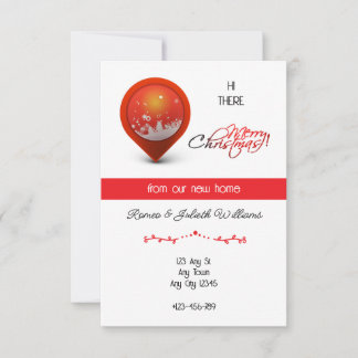 Red Location New Home Announcement Aankondiging