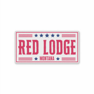 RED LODGE MONTANA Stars & Stripes Sticker