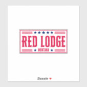 RED LODGE MONTANA Stars & Stripes Sticker (Vel)