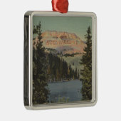 Red Lodge, MT - Uitzicht van het meer van Beartoot Metalen Ornament (Rechts)