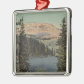 Red Lodge, MT - Uitzicht van het meer van Beartoot Metalen Ornament (Links)