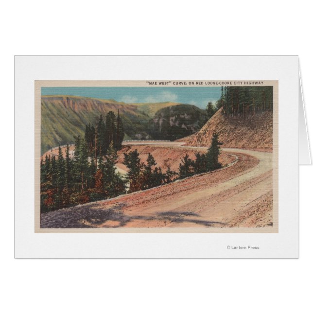 Red Lodge, MT - Uitzicht van Mae West Curve (Voorkant Horizontaal)