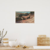 Red Lodge, MT - Uitzicht van Mae West Curve Poster (Keuken)