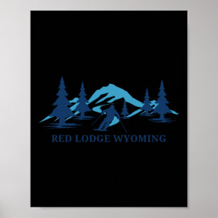 Red Lodge Wyoming Ski Resort Skiër Poster