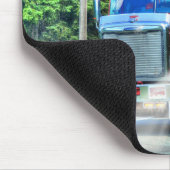 Red Logging Truck Highway Driving Art III Muismat (Hoek)