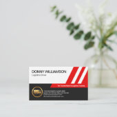 Red Logistics Lines Truck Transport Visitekaartje (Staand voorkant)