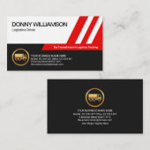 Red Logistics Lines Truck Transport Visitekaartje (Voorkant / Achterkant)